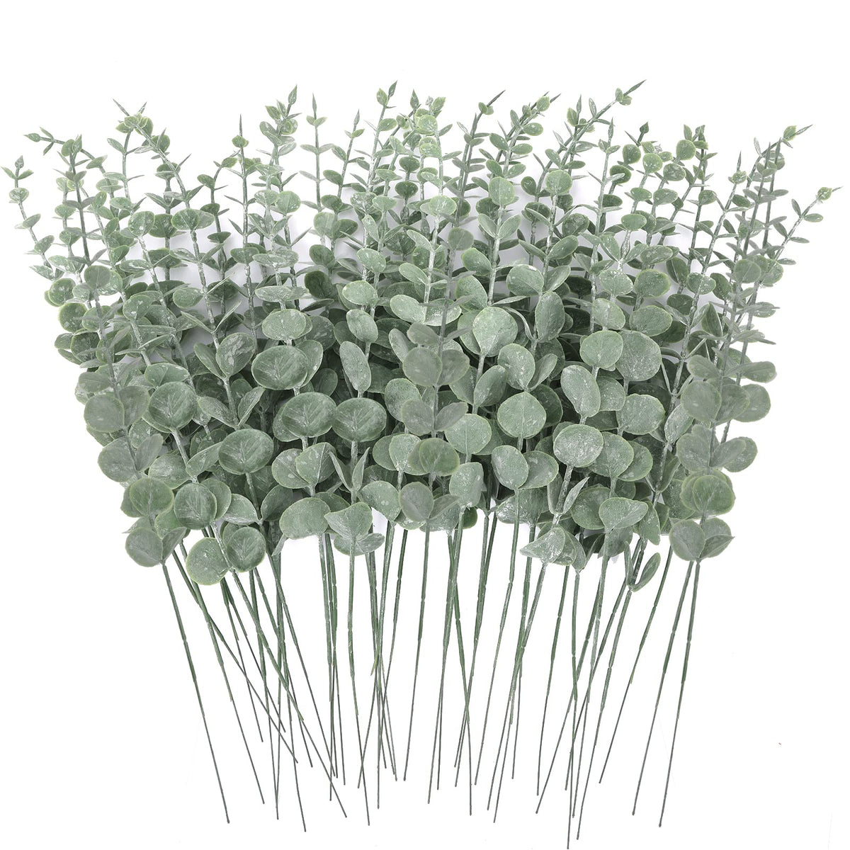 CEWOR artificial eucalyptus stems with gray-green leaves for elegant centerpieces