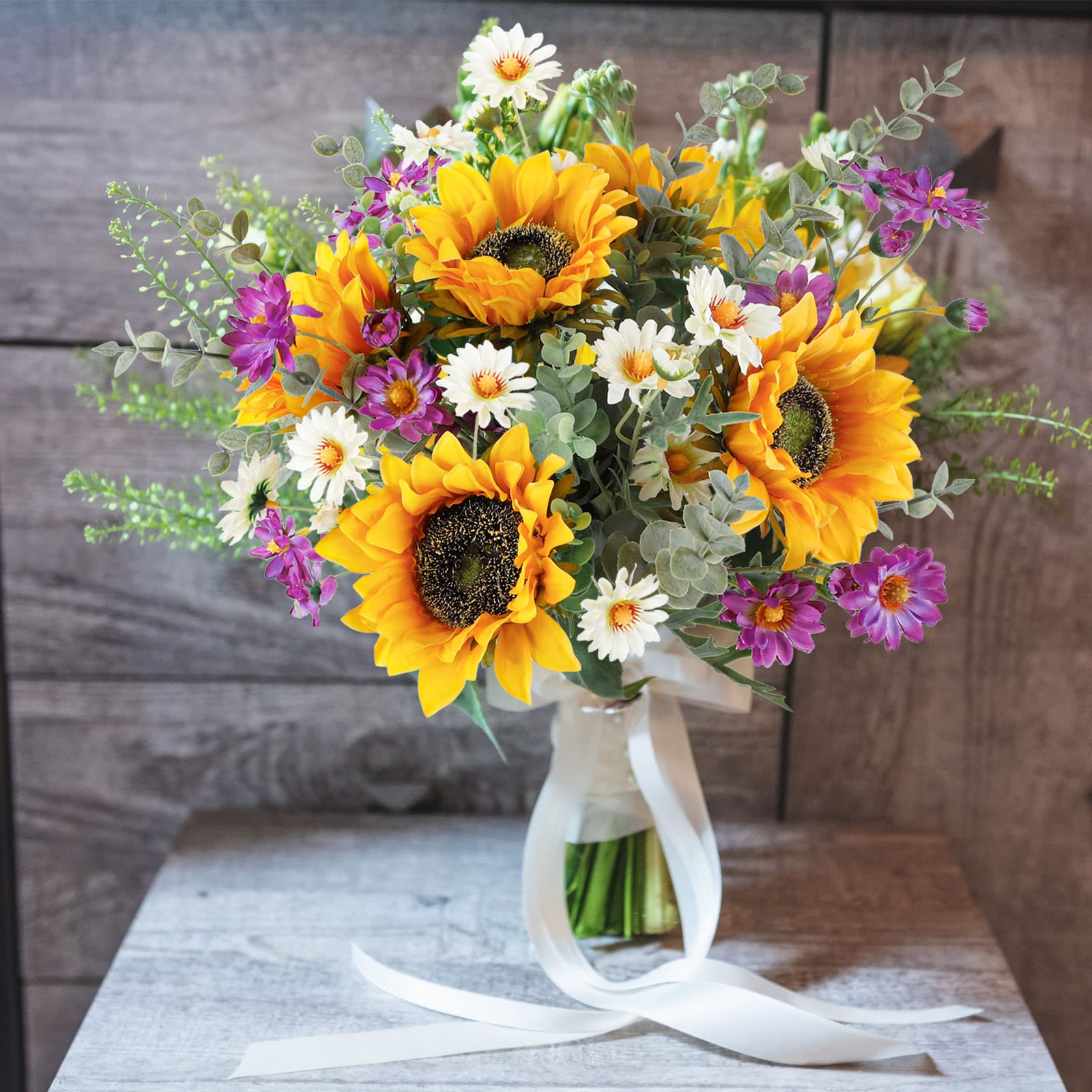 CEWOR ready-made wedding centerpiece bouquet, maintenance-free and water-free