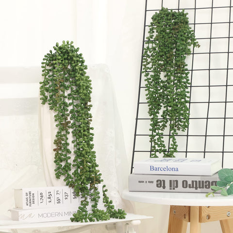 CEWOR bohemian shelf decor with flexible stems.