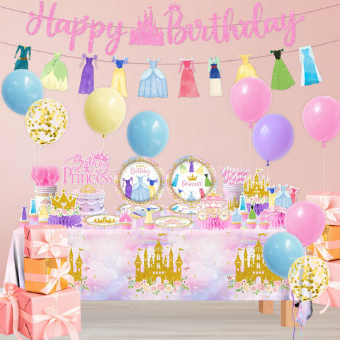 Cextoga pink princess balloons add soft color and celebration.