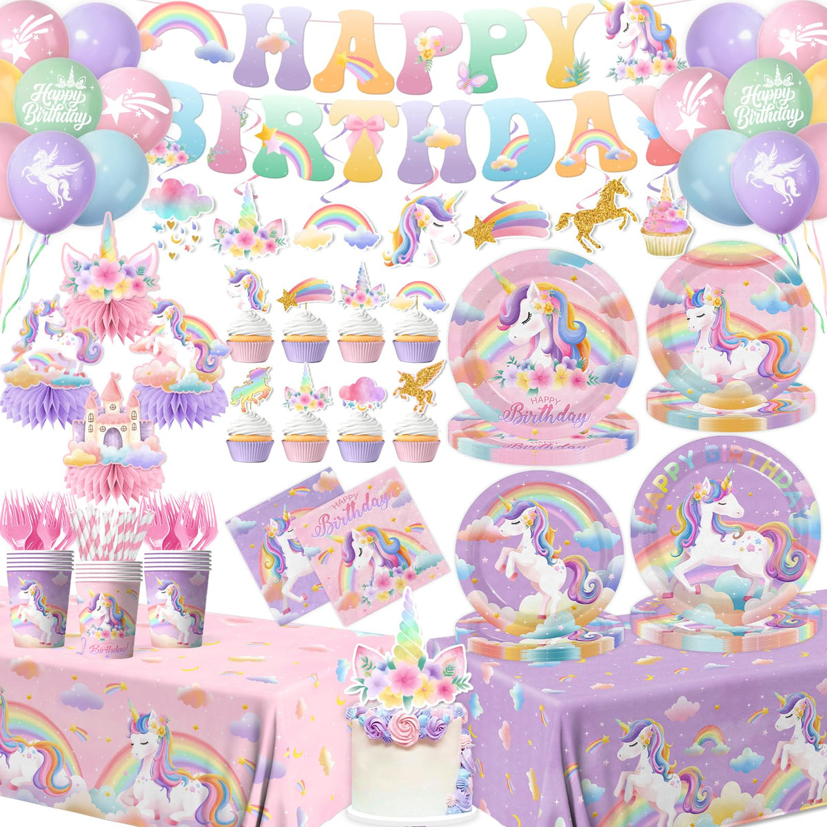 Cextoga unicorn banner adds magical kickoff to birthday decor and photo moments