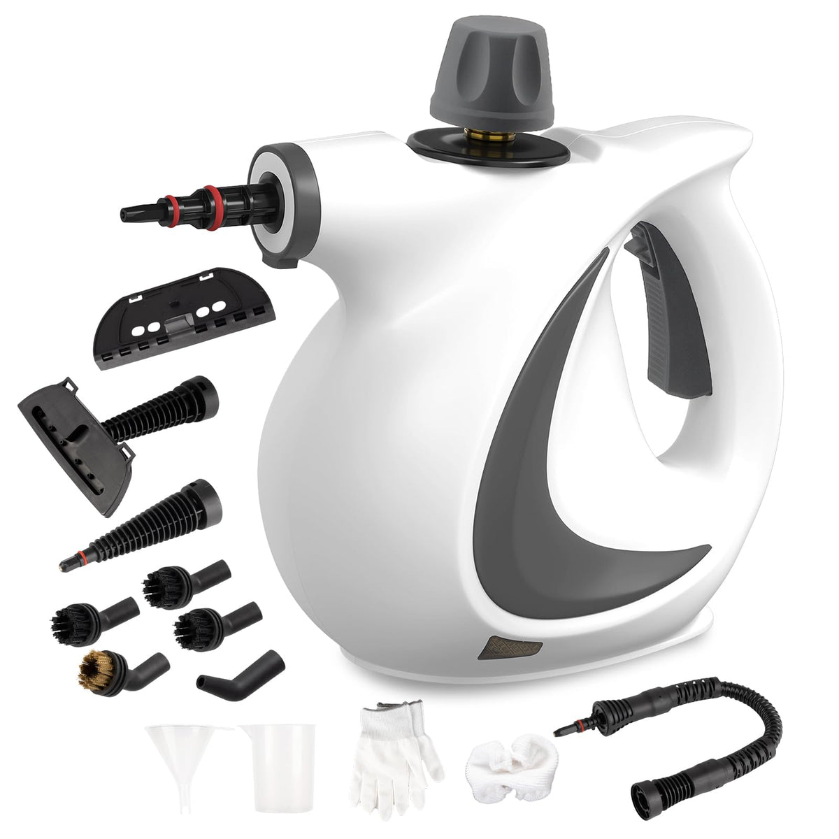 Ceyodo handheld steam cleaner front view showing compact design for quick cleaning