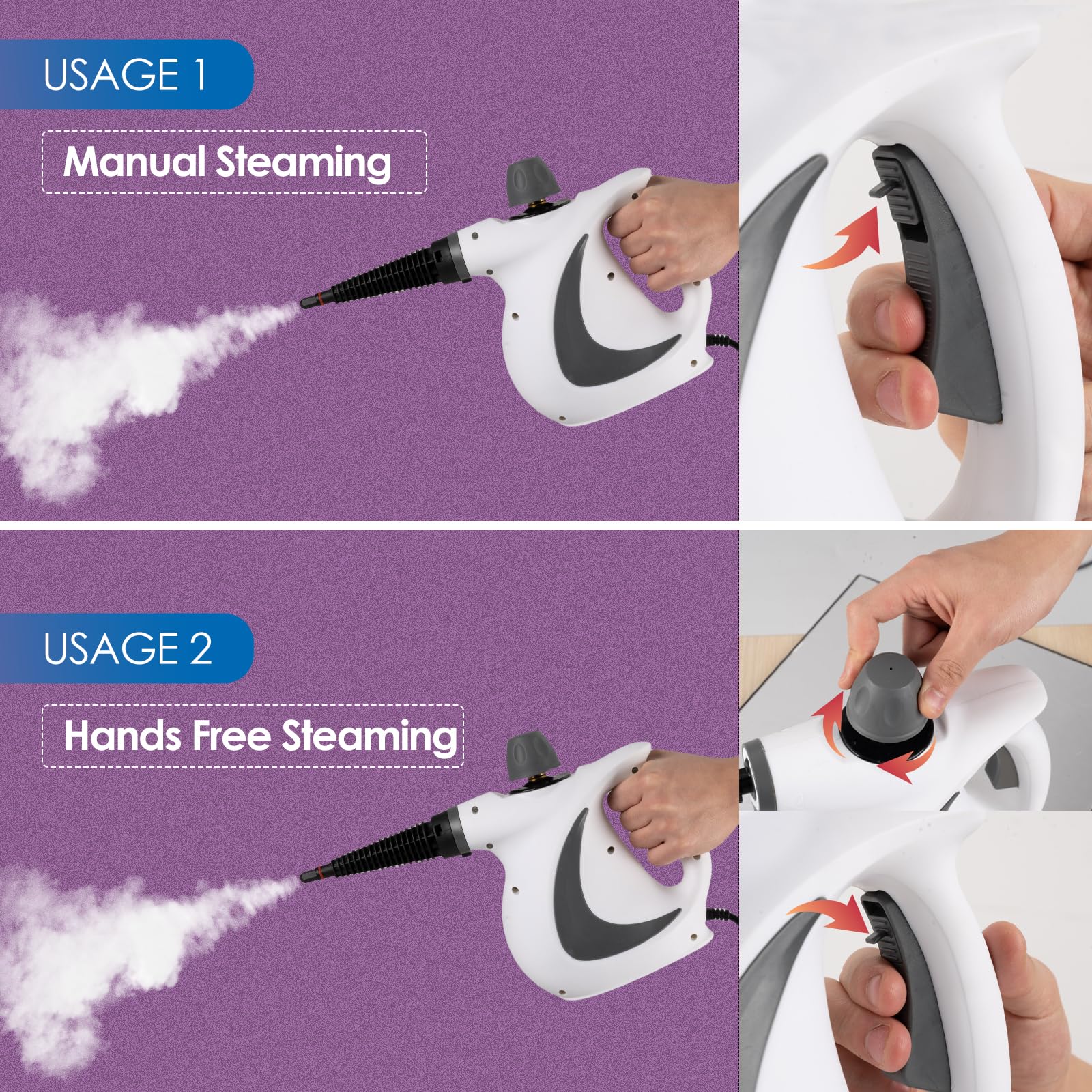 Ceyodo steam cleaner with fast 15-second heat for rapid stain treatment