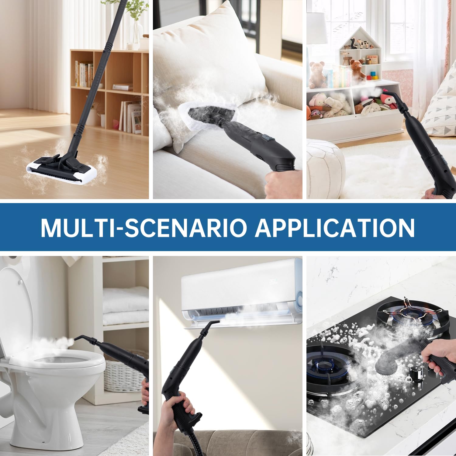 Ceyodo rotary brush actively scrubbing grout and surfaces