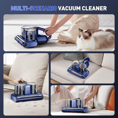 CFBF Mattress Vacuum Cleaner on a sofa demonstrating versatility