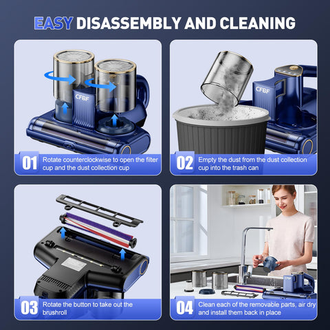 CFBF Mattress Vacuum Cleaner with premium durable components