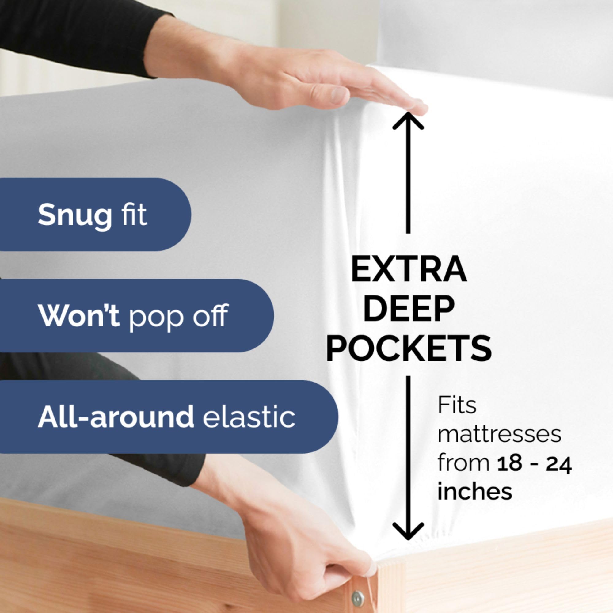 CGK Unlimited 100% cotton sheets offering natural softness and durability.