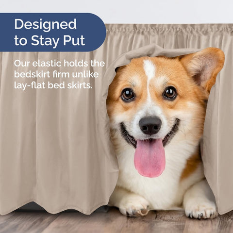 CGK Unlimited 15-inch drop provides elegant coverage for king beds.