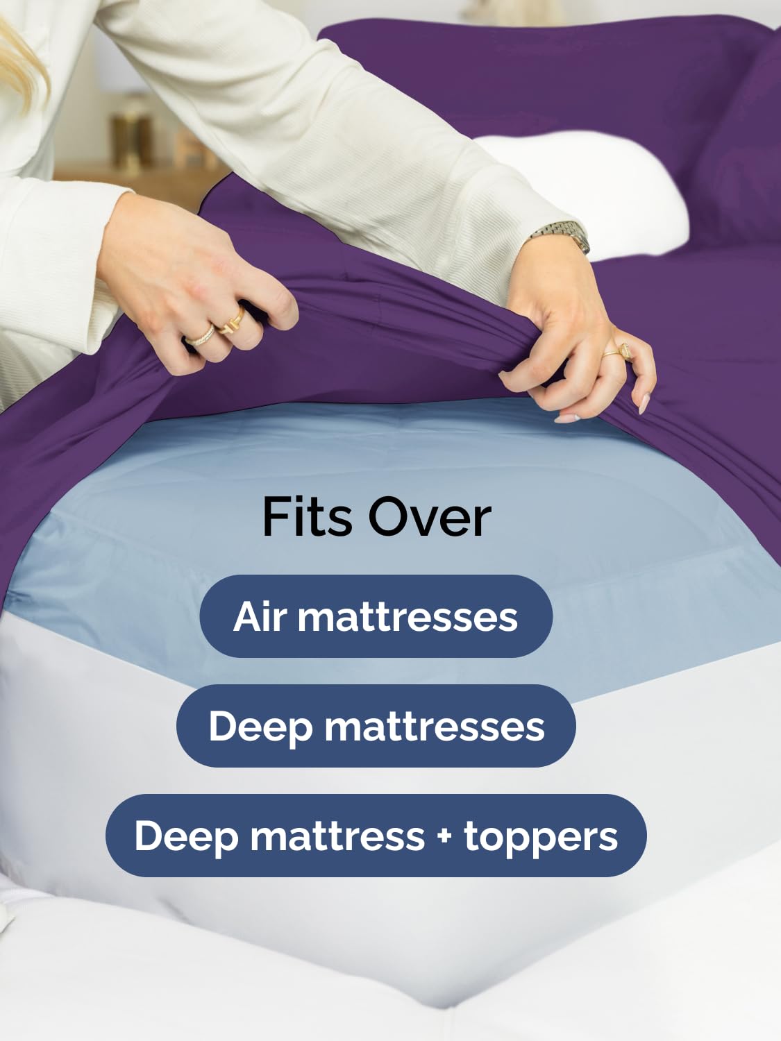 CGK Unlimited 4-piece set includes flat sheet, fitted sheet, and two pillowcases.