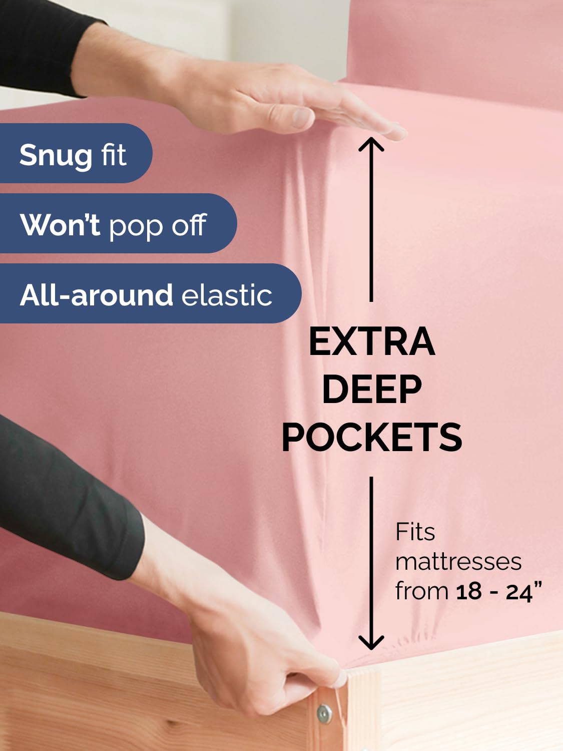 CGK Unlimited 4 pillowcases with secure closures for neat, slip-free presentation