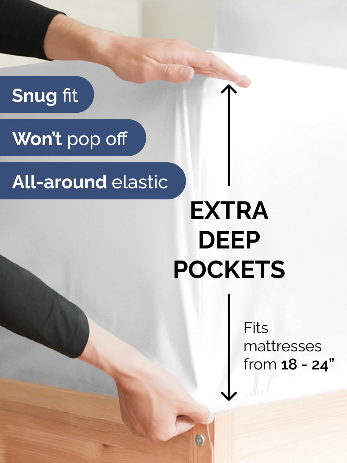 CGK Unlimited 6-piece set includes oversized pillowcases with secure enclosure designs