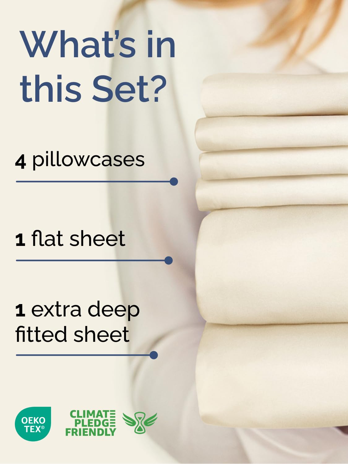 CGK Unlimited 6-piece sheet set with pillowcases offering a complete bedding solution.