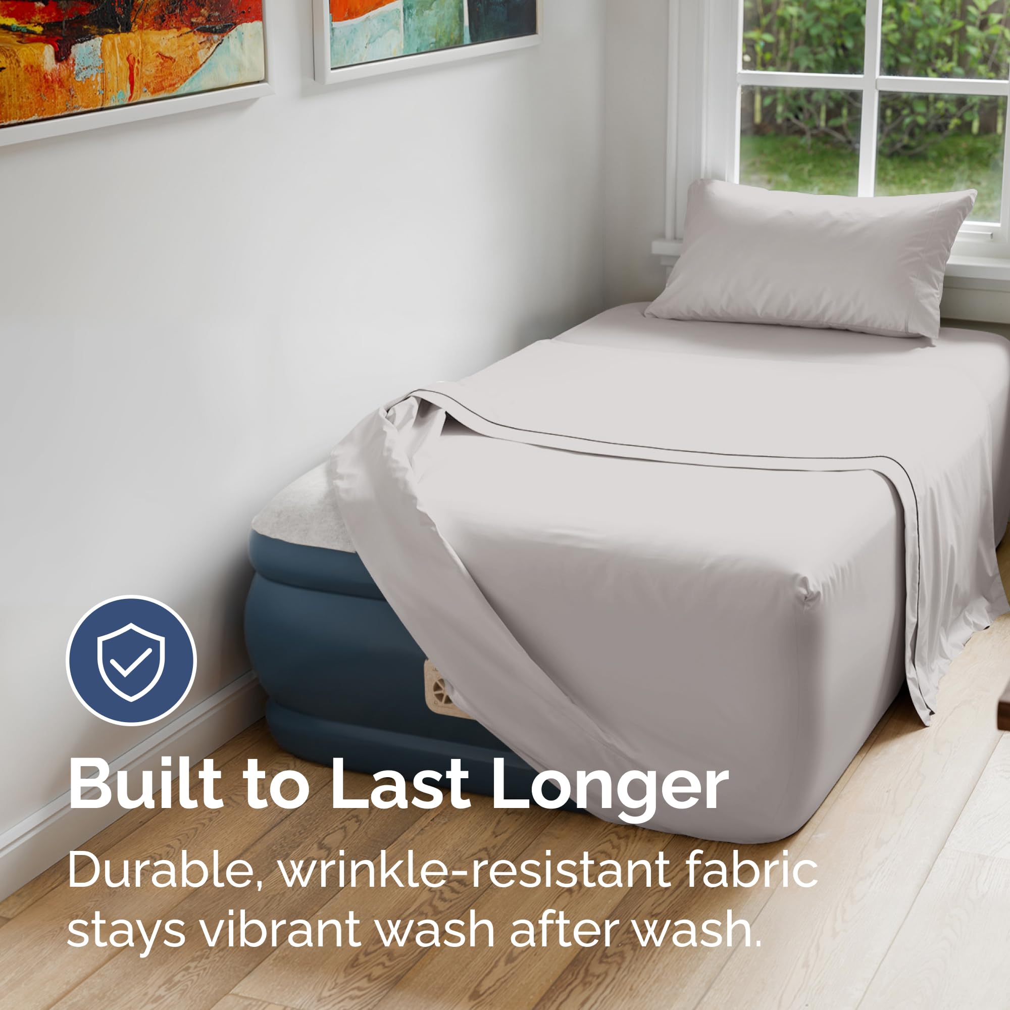 CGK Unlimited breathable microfiber sheet keeps you cool during sleep.