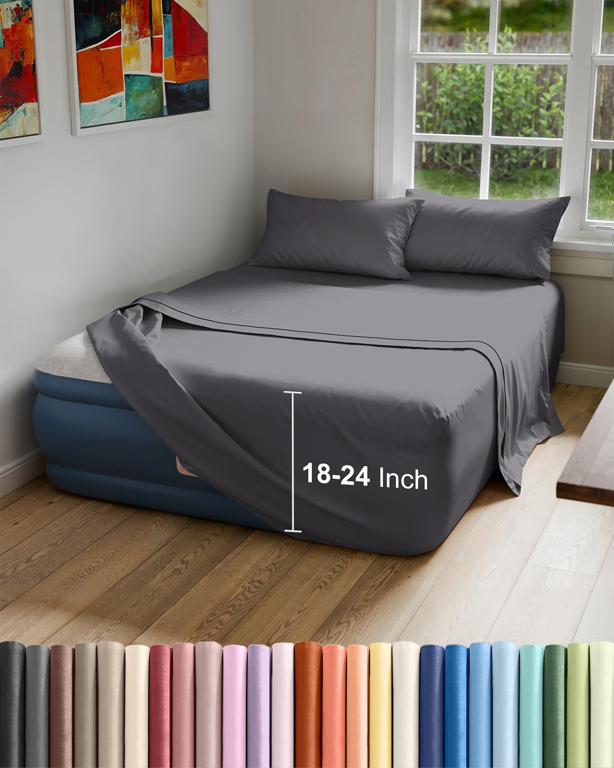 CGK Unlimited queen air mattress flat sheet for a smooth sleep surface