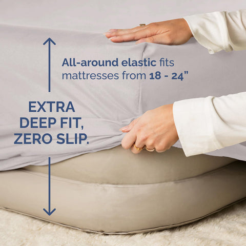 CGK Unlimited air mattress sheet set pillowcases provide smooth, easy-care fabric