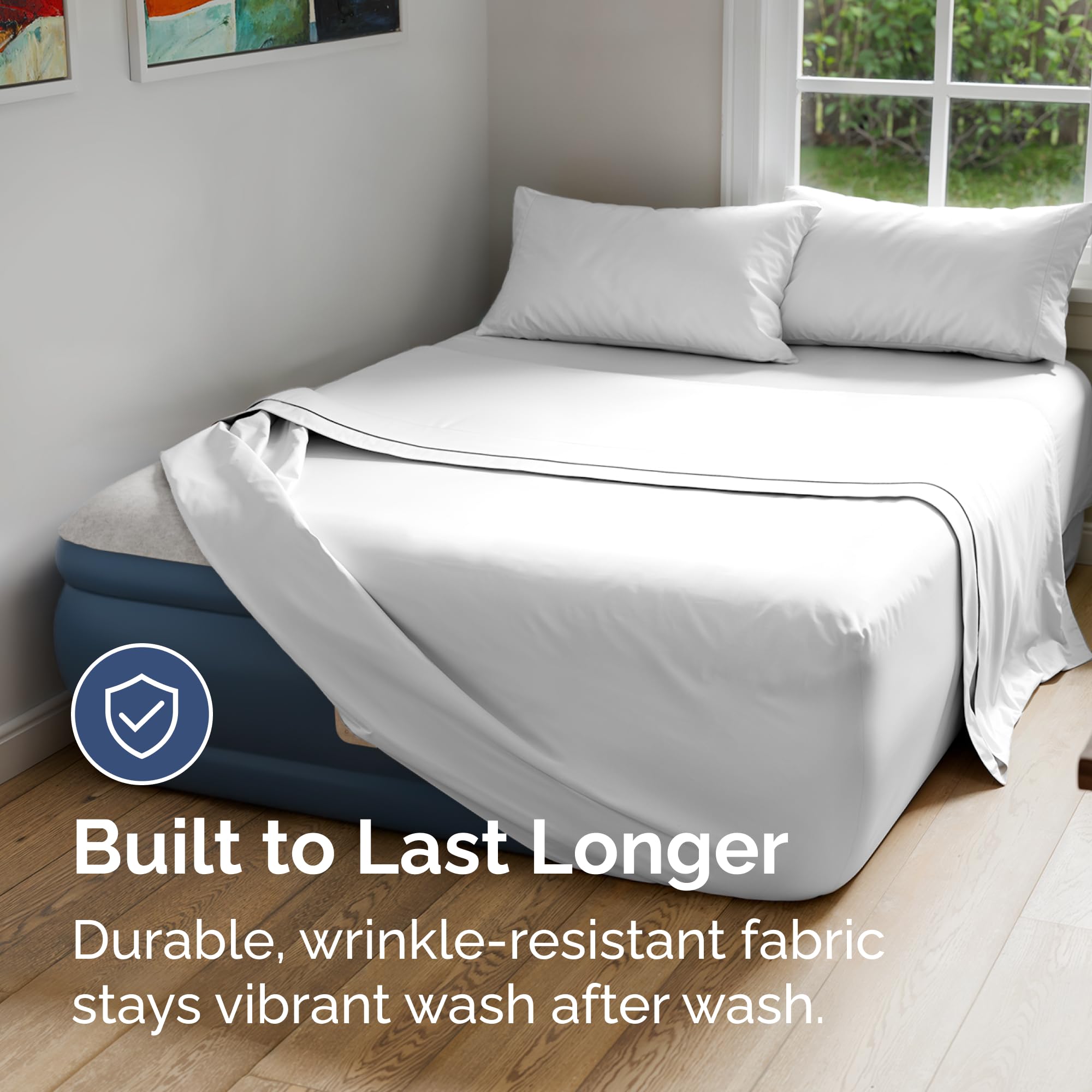 CGK Unlimited air mattress sheets are machine-washable for simple cleaning.