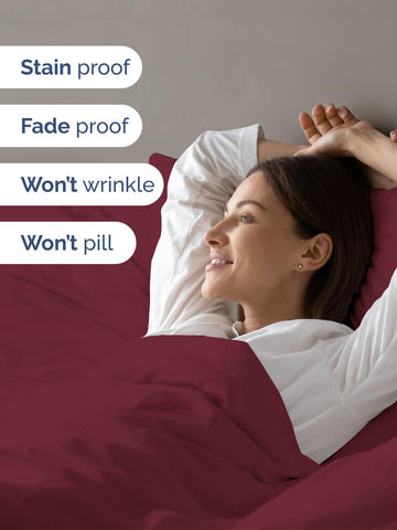 CGK Unlimited duvet cover details with eight ties and a zipper for a snug fit.