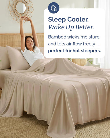 CGK Unlimited bamboo sheets queen fitted sheet showing deep 18-inch pockets for secure fit