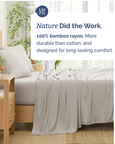 CGK Unlimited soft-drape bamboo sheets feel luxurious and breathable.