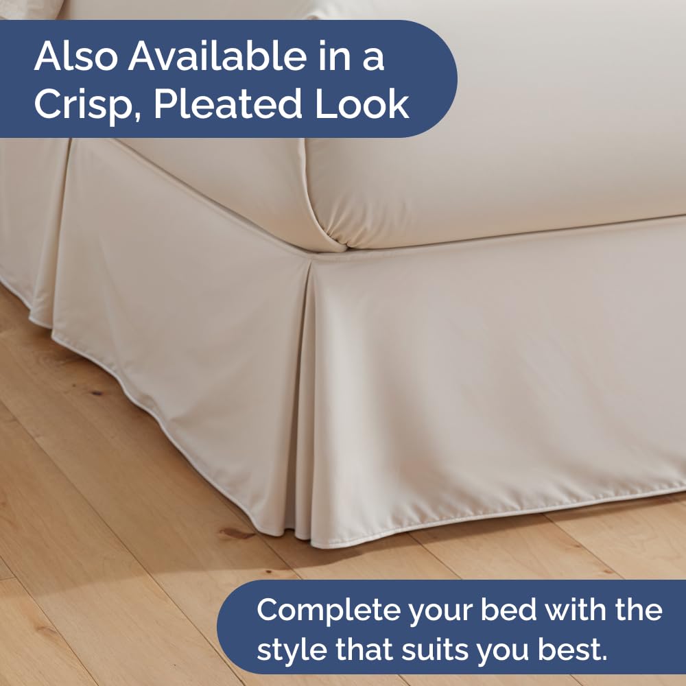 CGK Unlimited bedskirt neatly conceals under-bed clutter
