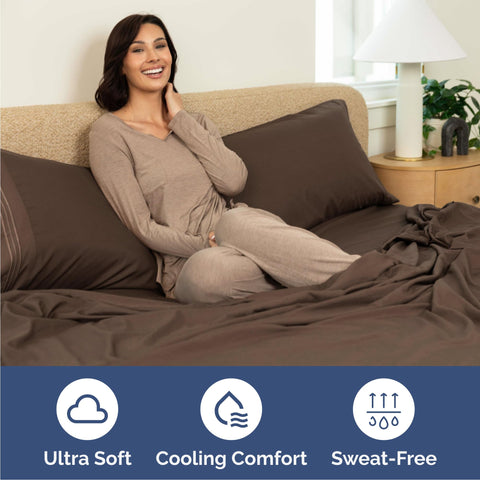 CGK Unlimited cooling fabric on bed providing breathable comfort on warm nights