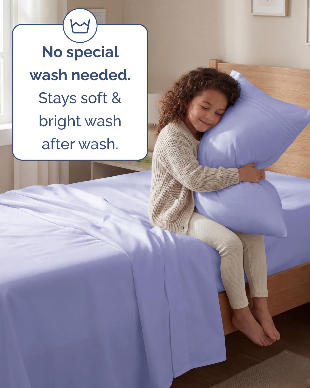 CGK Unlimited breathable cooling weave on lavender sheets