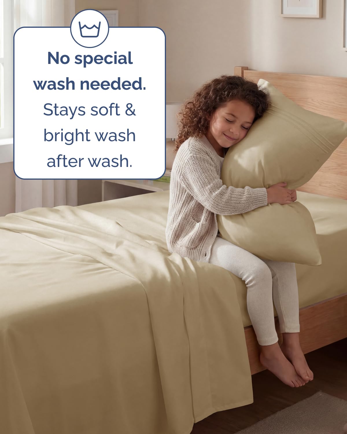 CGK Unlimited breathable, silky-soft beige sheets for a cool night