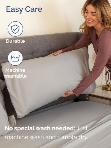 CGK Unlimited breathable wrinkle-free sheets keep bedding smooth and easy to care for