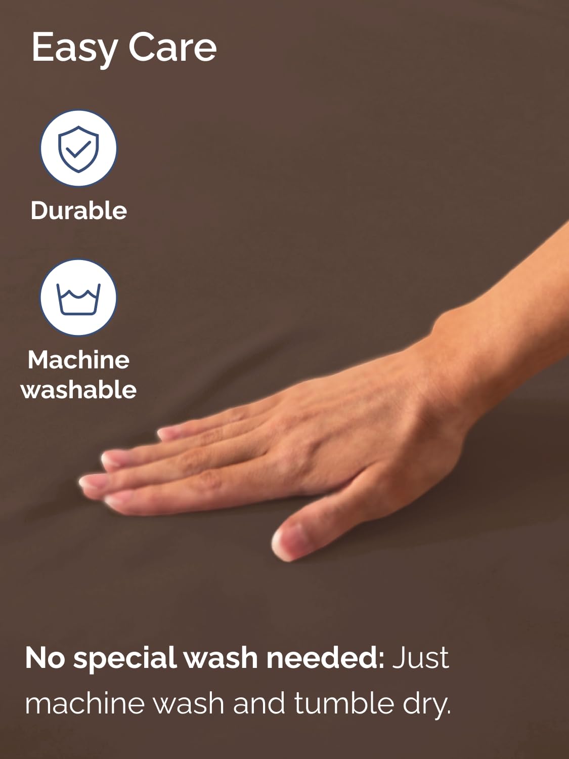 CGK Unlimited brown king sheet machine washable for easy care