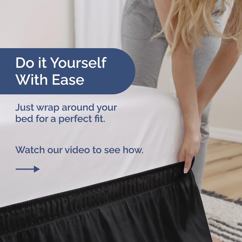 CGK Unlimited brushed microfiber bed skirt delivers soft feel and durable performance.