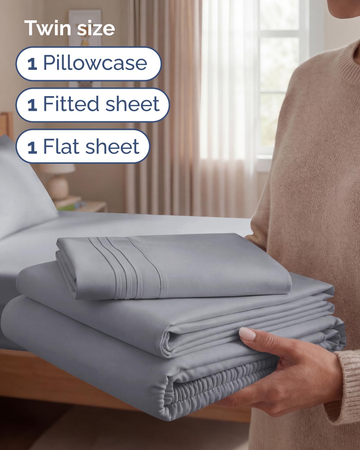 Close-up of CGK Unlimited brushed microfiber shows silky-soft texture.