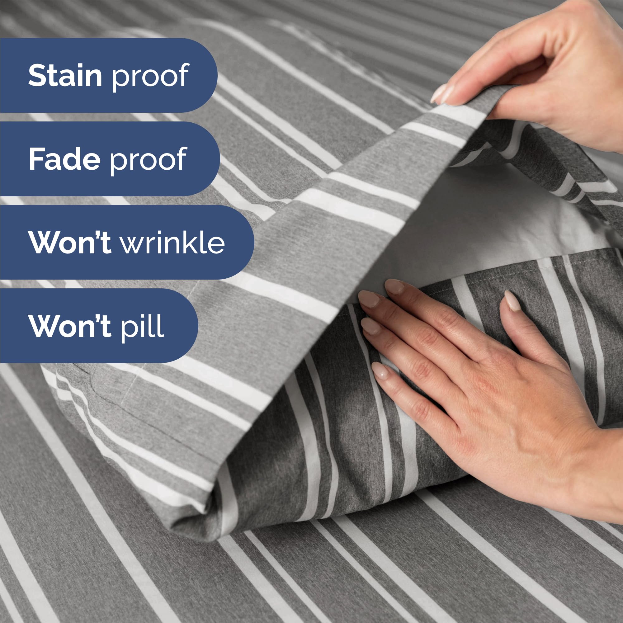 CGK Unlimited brushed microfiber fabric delivers luxurious softness.