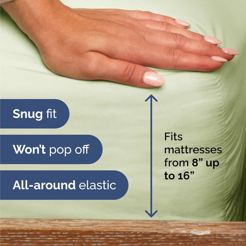 CGK Unlimited Cal King flat sheet on bed demonstrates generous dimensions.