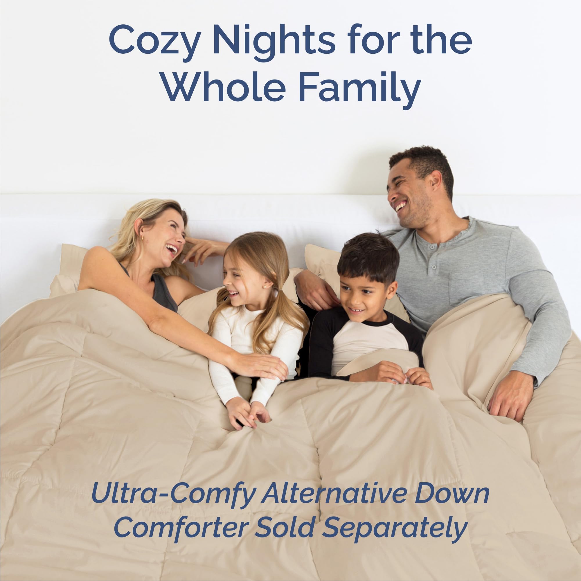 CGK Unlimited Cal King cream sheets add hotel-like elegance to any room