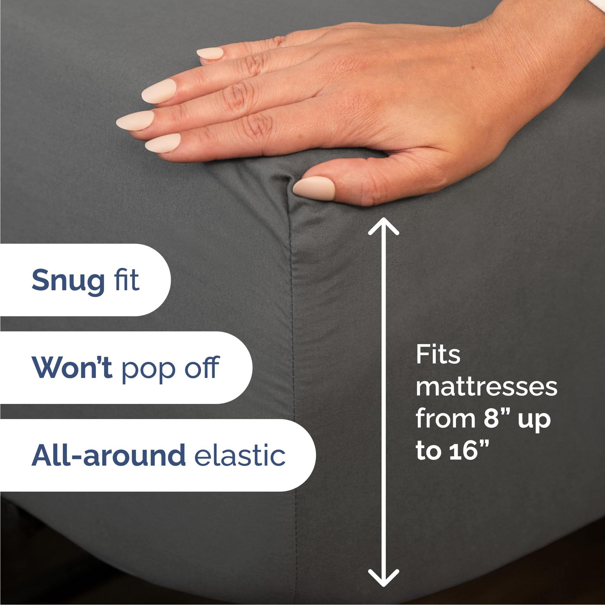 CGK Unlimited Cal King fitted sheet with deep pocket fit