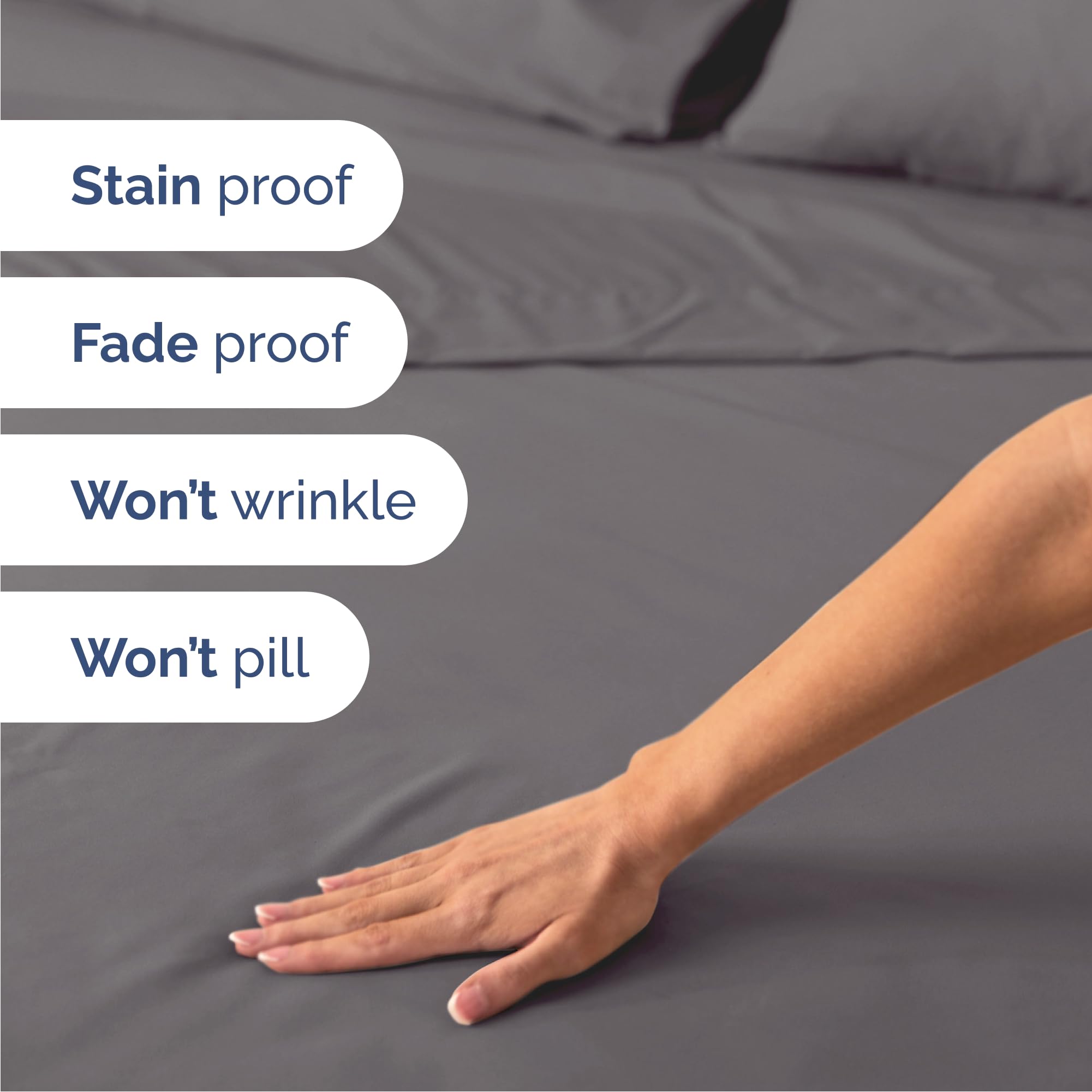CGK Unlimited Cal King sheet set includes two pillowcases for complete coverage.
