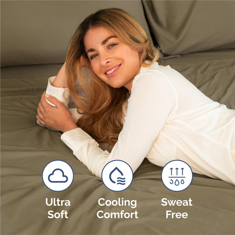 CGK Unlimited cooling breathable sheets keep you comfortable through the night