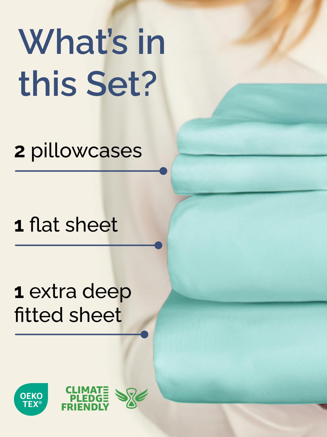 CGK Unlimited deep-pocket fitted sheet designed to handle extra height and corner grip