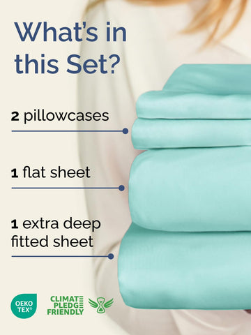 CGK Unlimited deep-pocket fitted sheet designed to handle extra height and corner grip