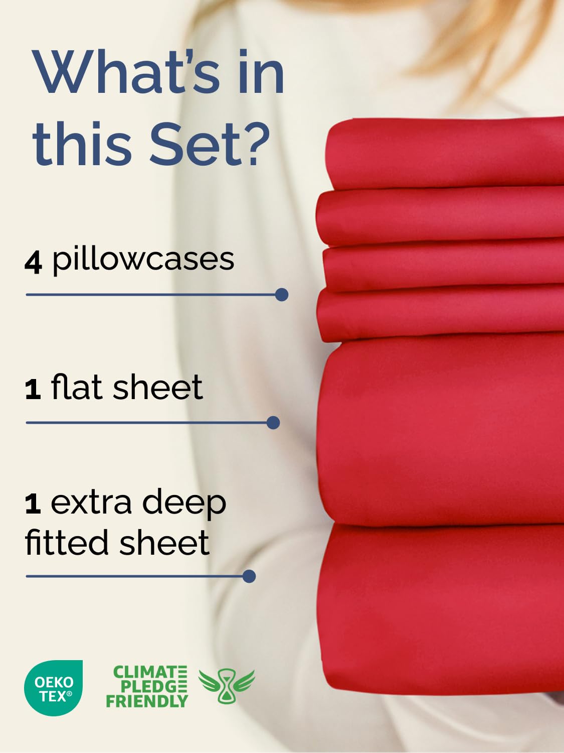 CGK Unlimited deep pocket queen fitted sheet stretches to 18–24 inch depths.