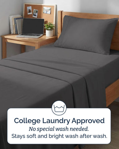 CGK Unlimited sheet set hugs a thick mattress with deep pockets.