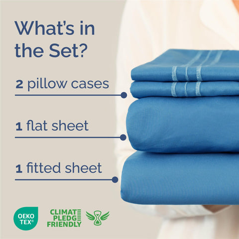 CGK Unlimited deep-pocket sheets fit mattresses up to 16 inches for secure, wrinkle-free fit.