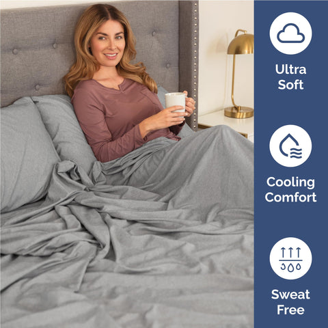 CGK Unlimited deep pockets ensure a snug fit on mattresses up to 16 inches.