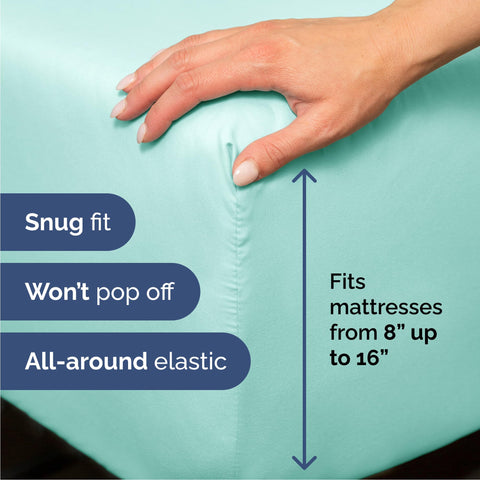CGK Unlimited deep pockets fit mattresses up to 16 inches