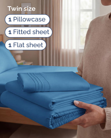 CGK Unlimited fitted sheet 75x38 with deep pocket fits most mattresses securely.