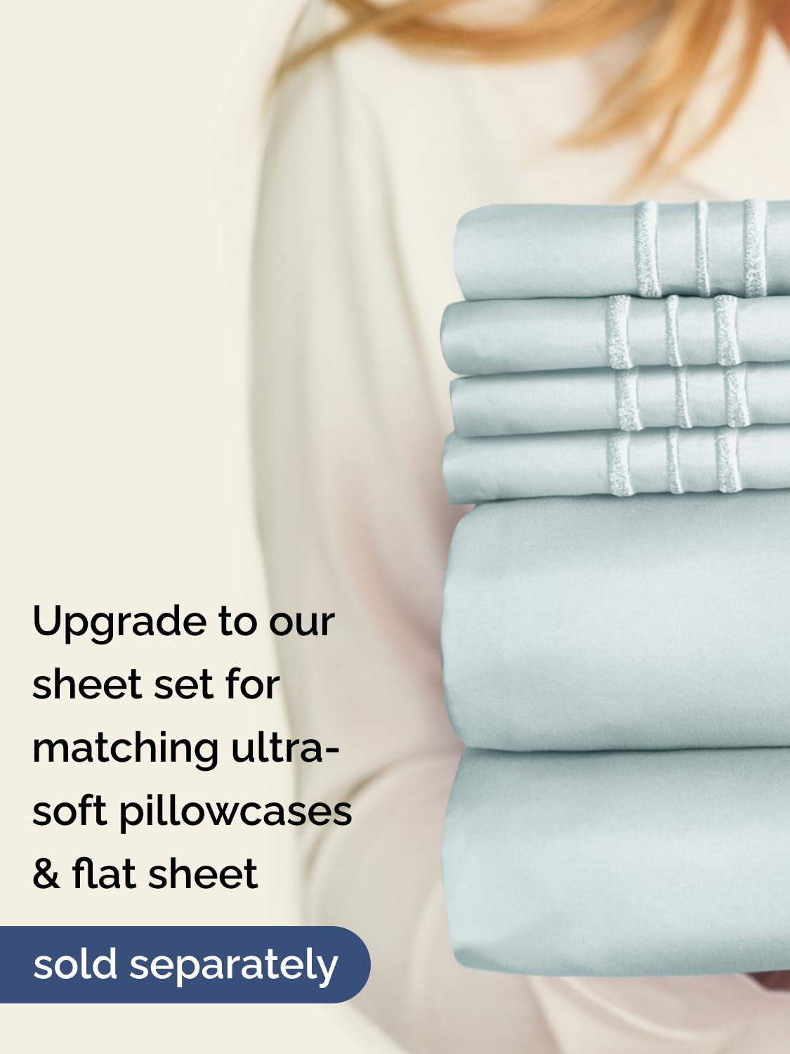 Fade-resistant CGK Unlimited ice blue king sheet designed to endure frequent washes.