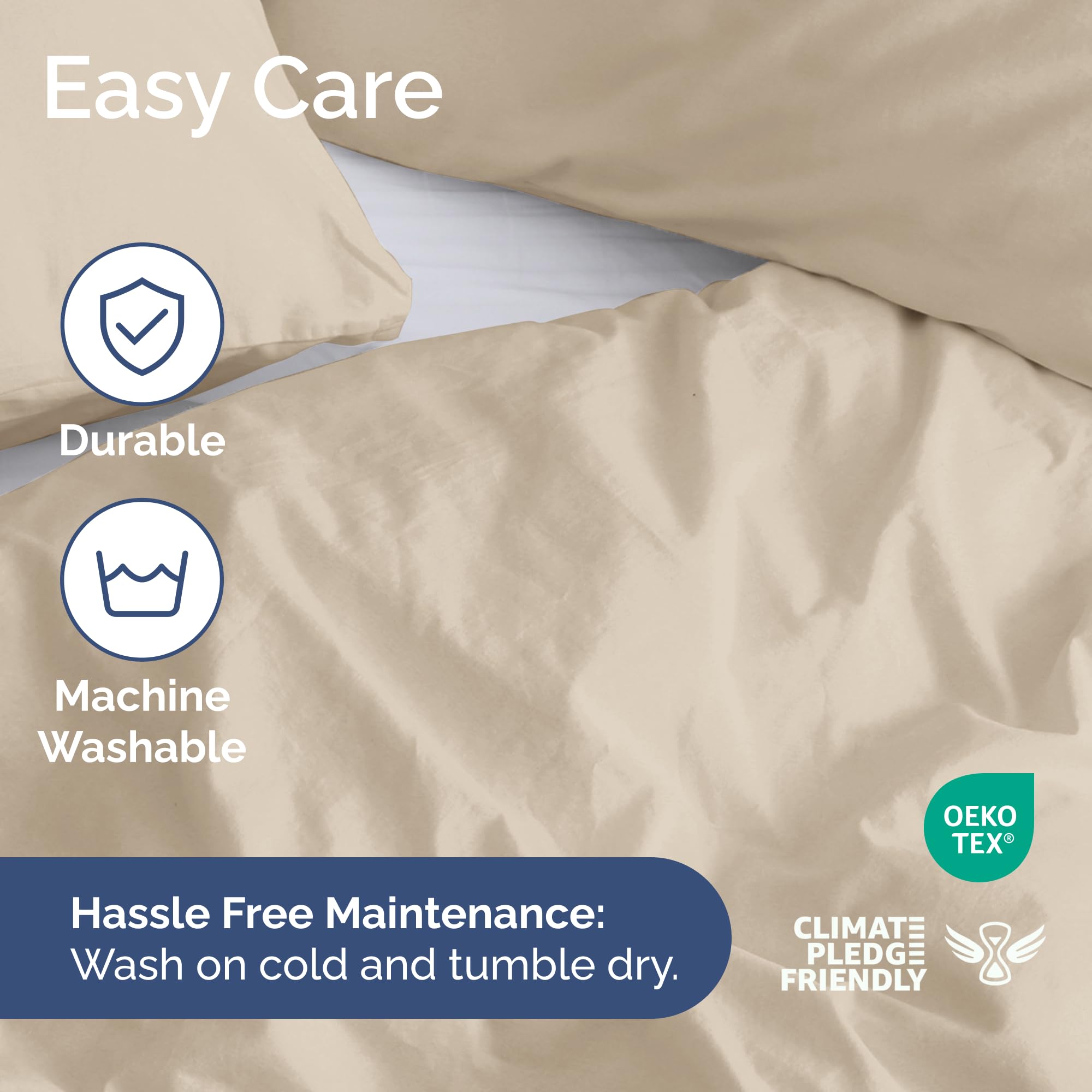 CGK Unlimited duvet cover king Wheat interior ties keep duvet in place