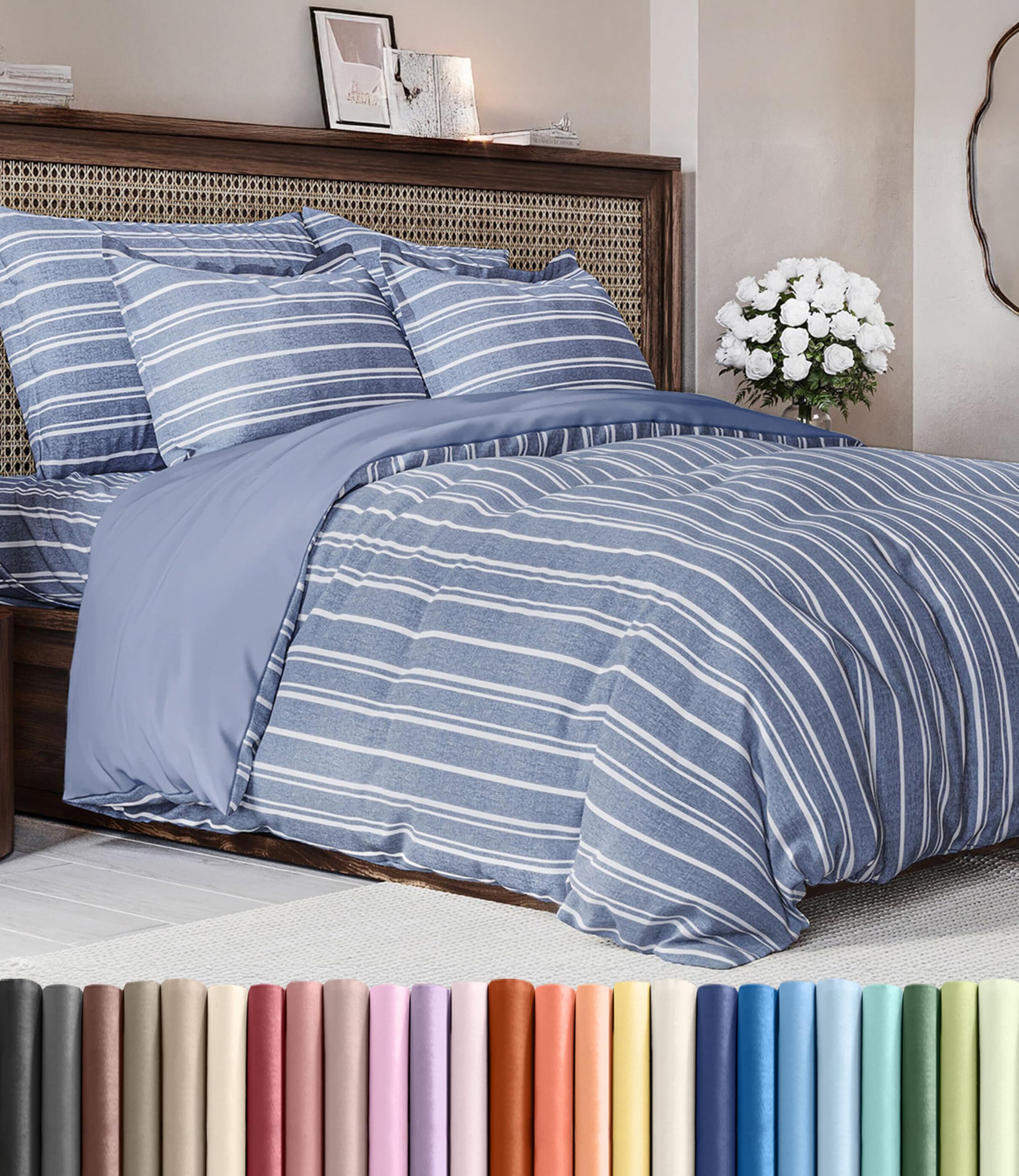 CGK Unlimited duvet cover queen fabric texture feel ultra soft for cozy nights.