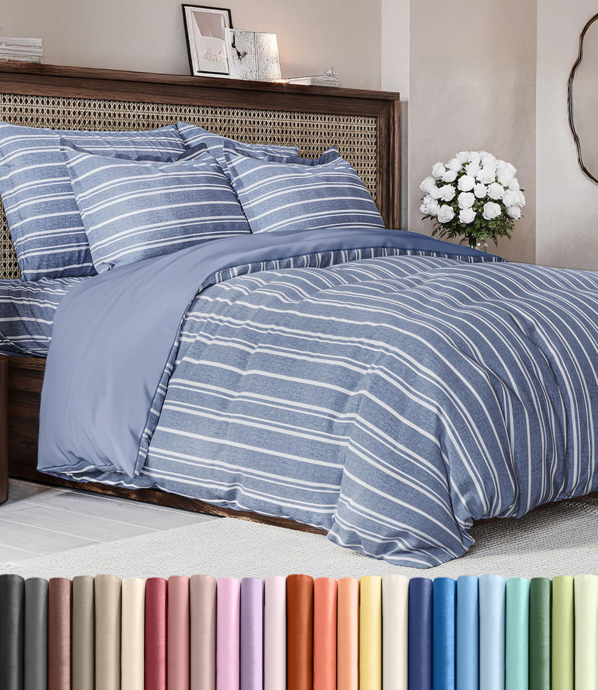 CGK Unlimited duvet cover queen fabric texture feel ultra soft for cozy nights.