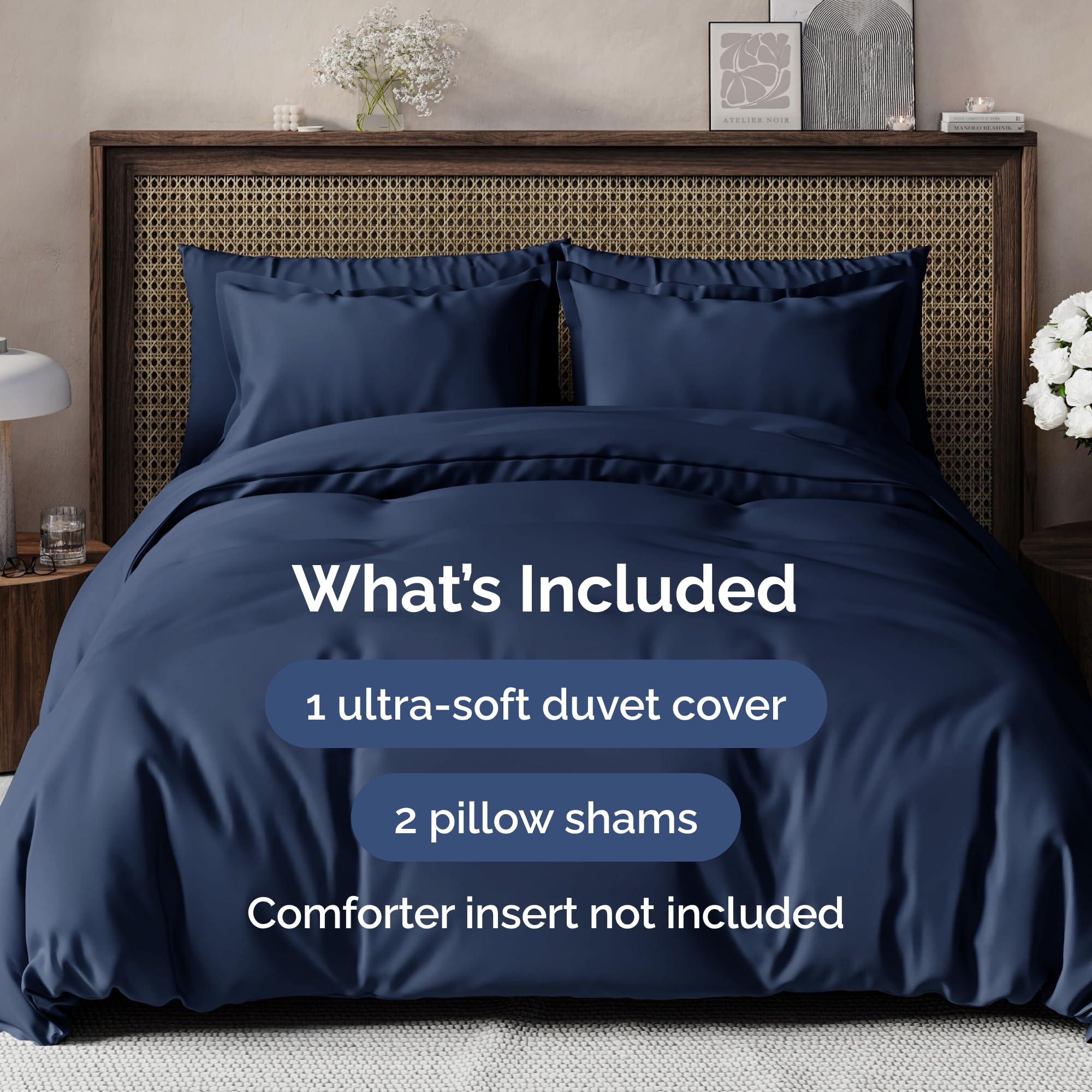 CGK Unlimited duvet cover queen 90x90 with zipper closure for easy maintenance